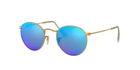 RAY BAN ROUND METAL GOLD | BLUE MIRROR POLARIZED